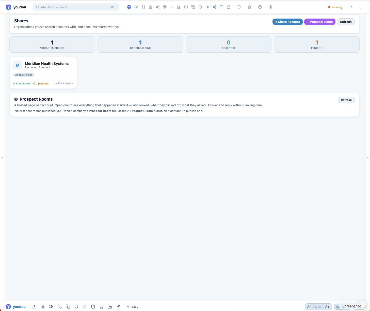 What your buyer sees: overview, action plan, pricing, documents, Q&A — branded and clean.
